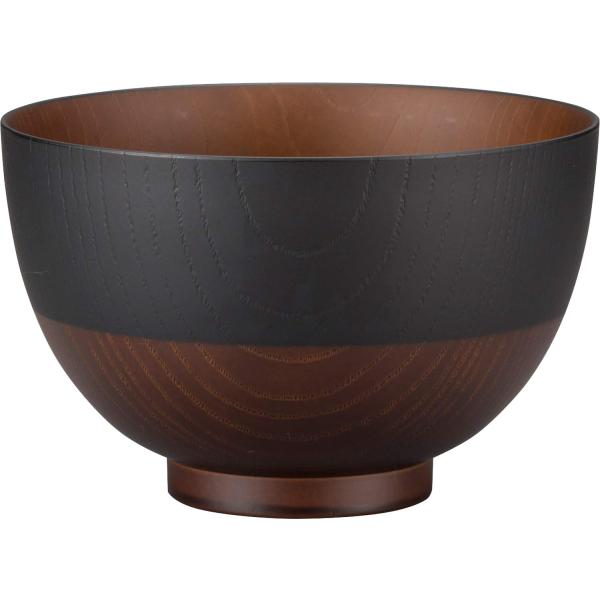 カノー 丼 漆 黒 径14.8×9.5cm 日本伝統色 京型塗分丼 73956