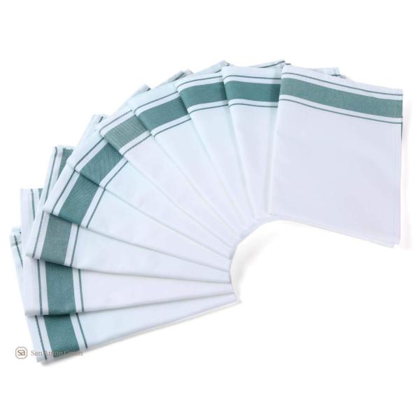 San Anton Green グラスタオル 食器拭き グラス拭き 糸くずの出ない 大判 吸水 布巾...