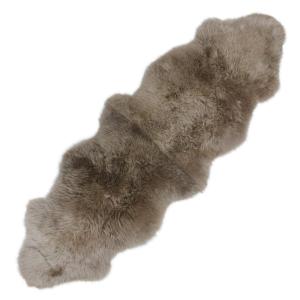 ムートンラグ 天然 オーストラリア産 長毛 2匹物 ラグ トープ 60×180cm 洗える 日本製 NF002TP