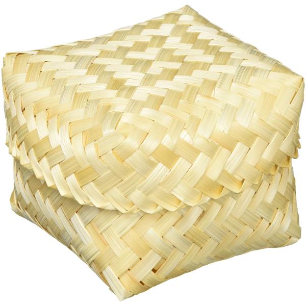 ちどり産業(Tidorisangyou) バスケット ナチュラル 9X9Xh7cm 竹バスケット 9...