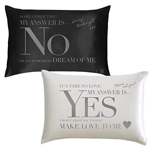 天然シルク100％ 世界最高級 Yes No枕 43cm×63cm 【両面印刷 1個】ラッピング済み