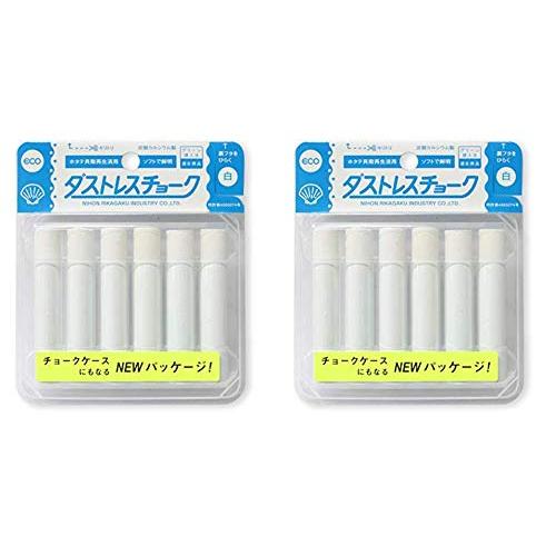 【２ケース（12本）】ダストレスチョーク【白】 DCC-6-W