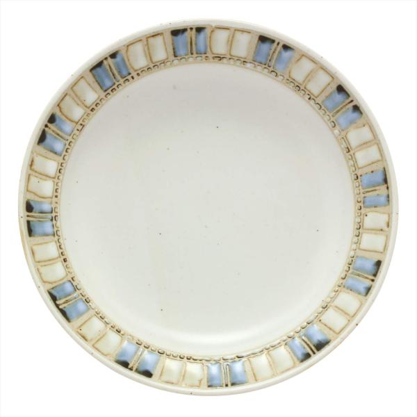 波佐見焼 5寸皿 タイルアート 青