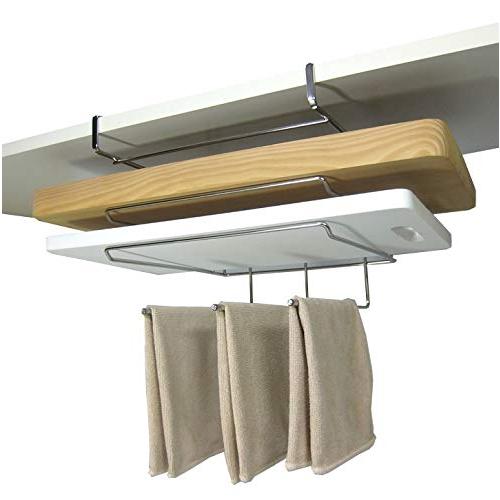 吊り下げラック まな板ホルダー フキン掛け 18-8ステンレス製 穴あけ不要 ネジ止め不要 日本製