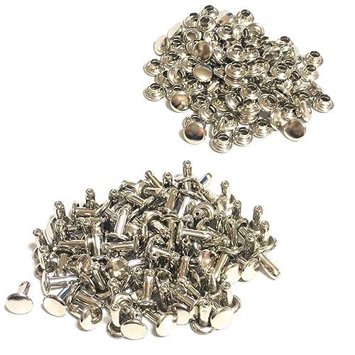 クラフトパーツ屋 両面カシメ 大 頭9mm (10.5mm, シルバー) 100組