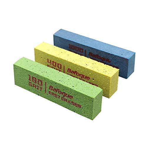 Baroqueギターフレット研磨ゴムブロック、3つの砂利仕様180,400,1000、鏡面のような滑...