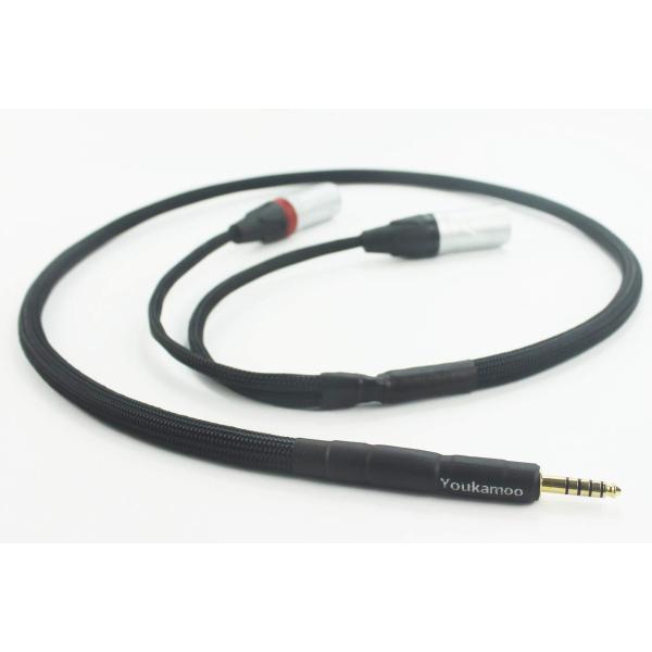 [ 4.4mm変換XLR ] 4.4mm to XLR(L-R)銀メッキ線ケーブル外径8mm変換プラ...