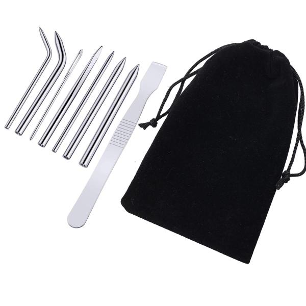 8本 パラコードニードル ステンレス スチール パラコード針 手縫い針 シャフト 編み物 ブレスレッ...