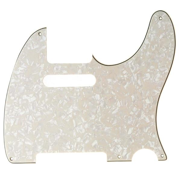 Musiclily 5穴 アメリカン/メキシコテレキャスター用ピックガード、4プライパーチメントパー...