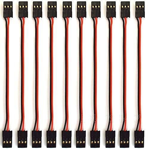 Yiqigou 10本 50cm JRプラグオス -オスサーボコネクター延長ケーブルFUTABA延長...