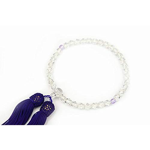 【ひるた仏具店】 数珠 念珠 女性用 ガラス 切子 片手念珠・略式数珠