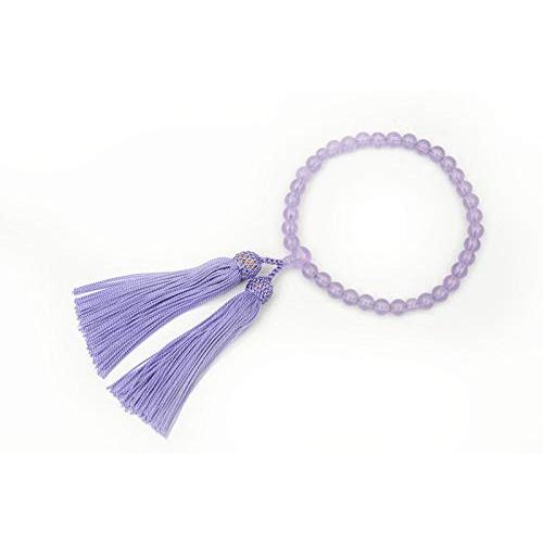 【ひるた仏具店】 数珠 念珠 女性用 PC藤雲石 片手念珠・略式数珠