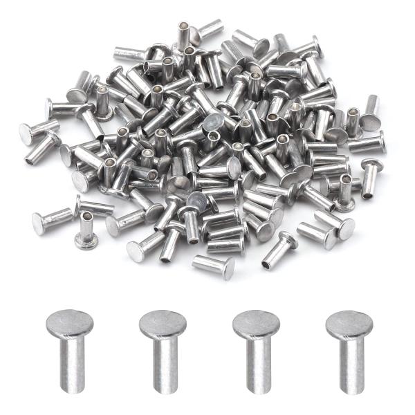 MroMax 中空リベット 半管状リベット フラットヘッドリベット アルミ 平リベット フラットヘッ...