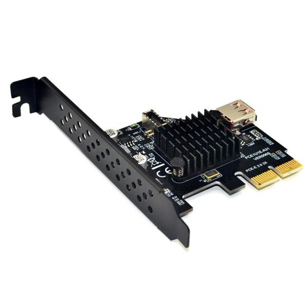 Cablecc USB 3.1フロントパネルソケットとマザーボード用USB 2.0-PCI-E Ex...