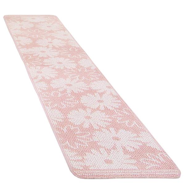 オカ(OKA) シュクレ キッチンマット 約45cm×240cm ピンク(すべり止め 洗える) 45...