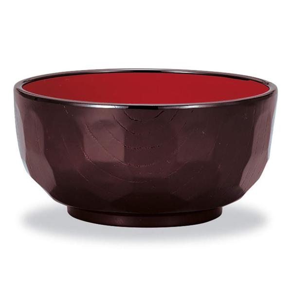 ミタニ 山中漆器 丼 溜 14.7cm 山中塗 レンジ 亀甲 丼 M17052-8