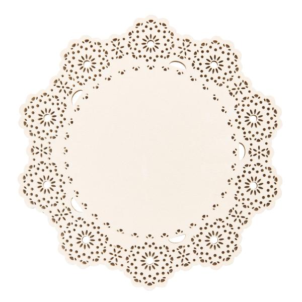 東京堂 レースウッドプレート ホワイト 直径 約20cm ZE009002-001 1コ