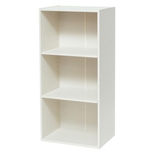 コーナン オリジナル 3段カラーボックス可動棚 WWH ウッドホワイト