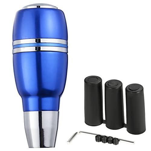 Arenbel 車シフトレバー プッシュ式 オートマチックシフト アルミニウム合金製 青