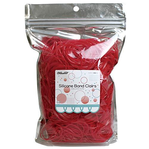 オーバンド 劣化しにくい輪ゴム シリコーンバンドクレアス #16 レッド 赤 300g袋 徳用包装 ...