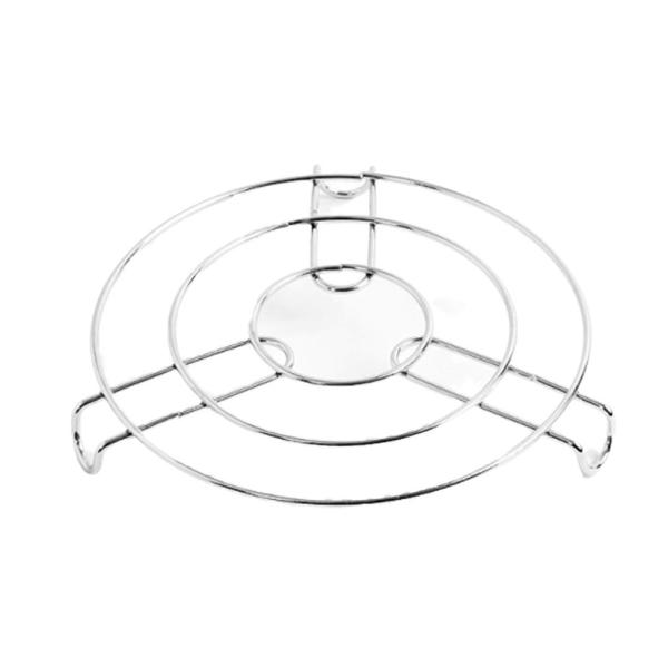 キッチン用品 丈夫なステンレススチール製鍋敷き 丸型 シンプル 多用途 （直径18cm）