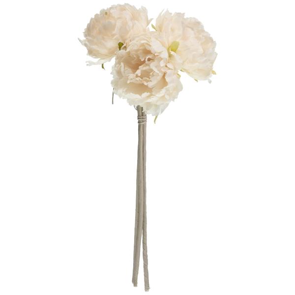 ASCA 造花 ピオニーバンチ(1束3本) ホワイトピンク 全長:35cm