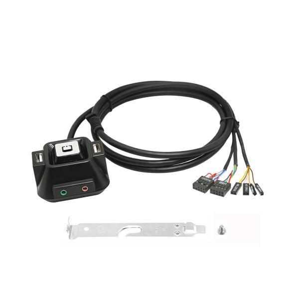 SinLoon デスクトップPCケース スイッチ ボタン、デュアル USBポート オーディオマイクポ...