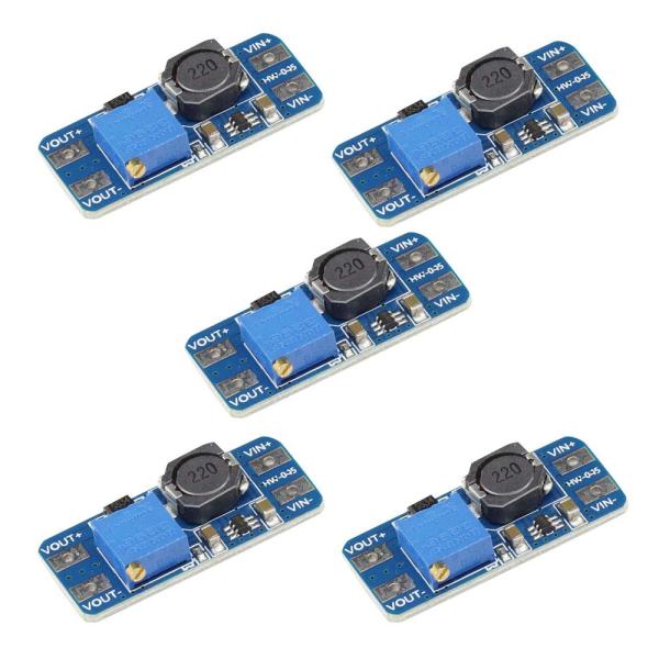 VKLSVAN 5個 入り MT3608 2A DC-DC ブーストステップアップ 転換モジュール ...