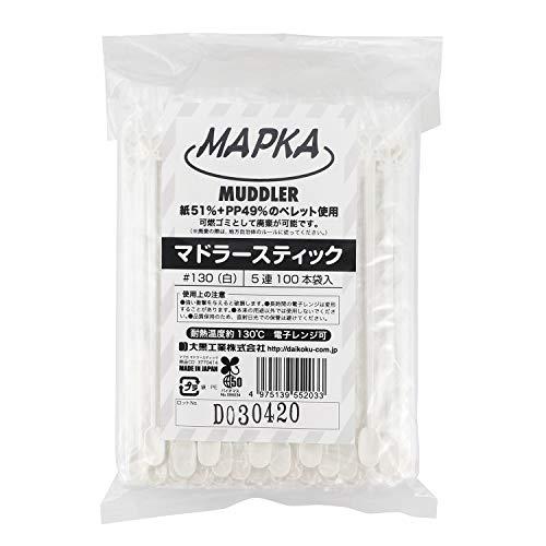 大黒工業(株) ＭＡＰＫＡ(マプカ) マドラースティック 5連 100本袋入