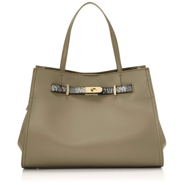 [アバウト] パイソンコンビベルテッドトート 12836 カーキ(43)