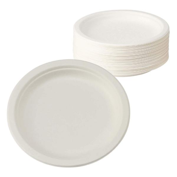 サンナップ さとうきびパルプモールド 18cm 50枚入り 【 紙皿 防災グッズ 使い捨て 取り皿 ...