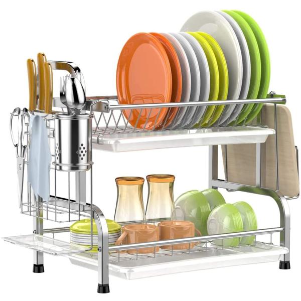 水切りラック 食器 水切り かご SUS304ステンレス製 食器 収納 ディッシュラック キッチン収...