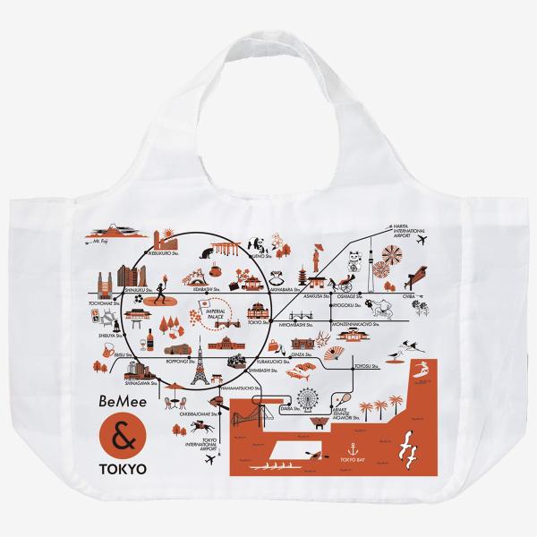 [BeMee] TOKYOエコバッグ Mサイズ ホワイト
