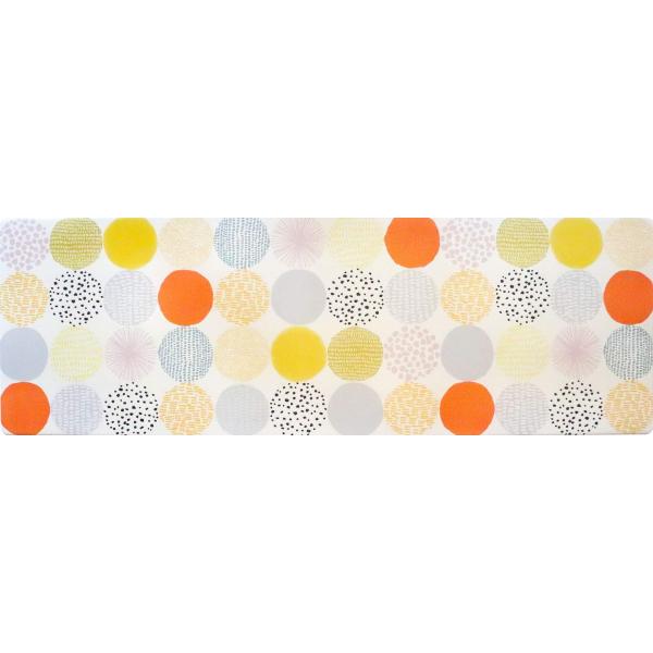 オカトー 拭ける 撥水 北欧風 キッチンマット 60×180cm ドット