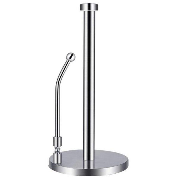 HappyHome キッチンペーパーホルダー 片手で切れる スタンドタイプ ステンレス ペーパータオ...