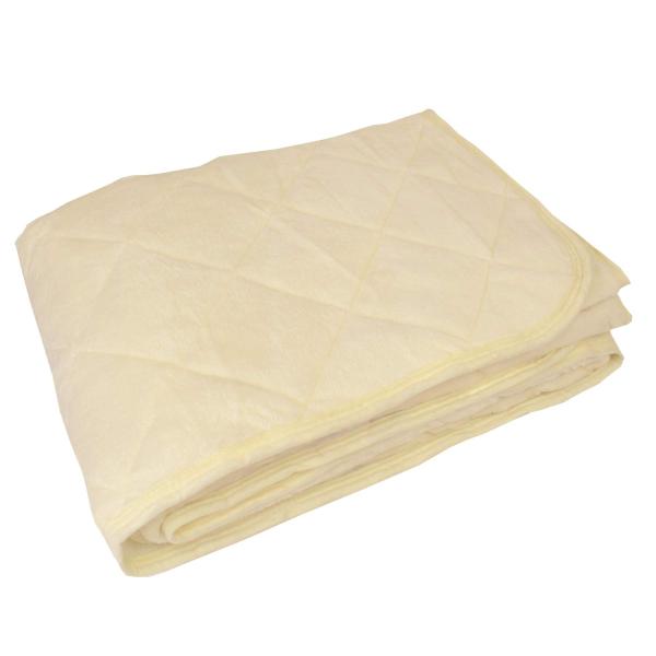 発熱シート入り あったか敷きパッド マイクロファイバー 冬 丸洗い可 (アイボリー, ダブル)