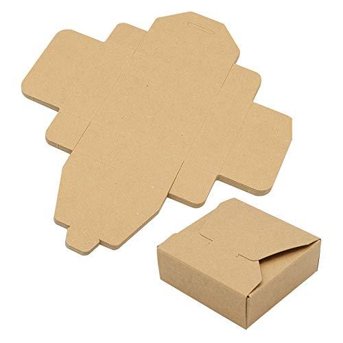 日本製 無地 ギフトボックス 7cm × 7cm × 2.5cm 茶色 10枚入り ギフト 箱