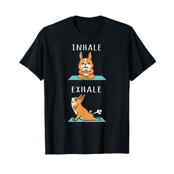 ヨガウェルシュ・コーギー・ペンブローク犬 Tシャツ