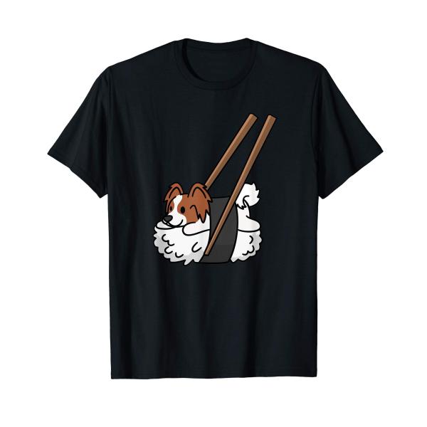 寿司パピヨン犬 Tシャツ