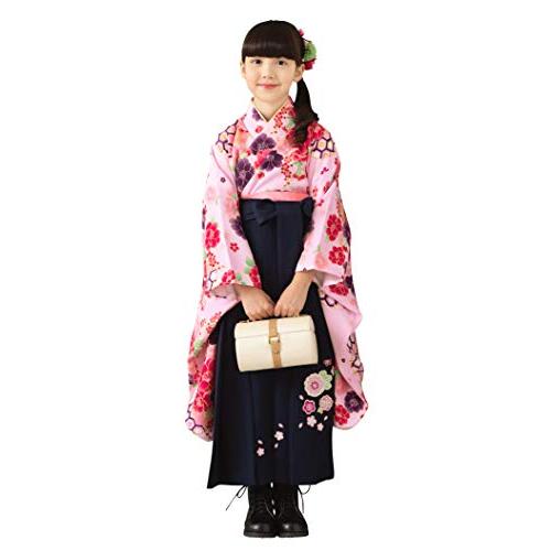 [アリサナ] 袴 こども 女の子 和服 七五三 入学 卒園 (着物+半襟付き襦袢+袴+帯枕付き帯+腰...