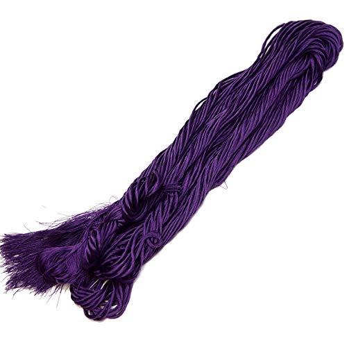 【町田絲店】24玉（彩）組紐用絹糸/正絹組糸/帯締め用/組紐作製用正絹糸 (12古代紫)