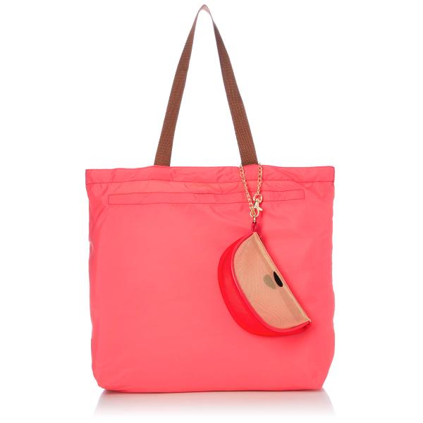 [フラッパー] エコバッグ 簡単収納 バックチャーム フルーツ レディース レッド