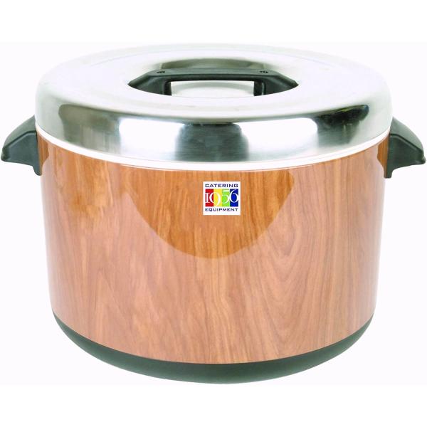 Thunder Group 保温ジャー 3.3升 6L 木目 業務用 電気不要 保温専用 ご飯 フッ...