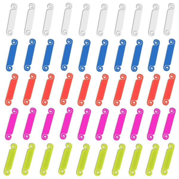 50個入り ネームタグ ケーブルタグ 色付きの出口ラベル 繰り返し使える コード目印 PC 電線整理...