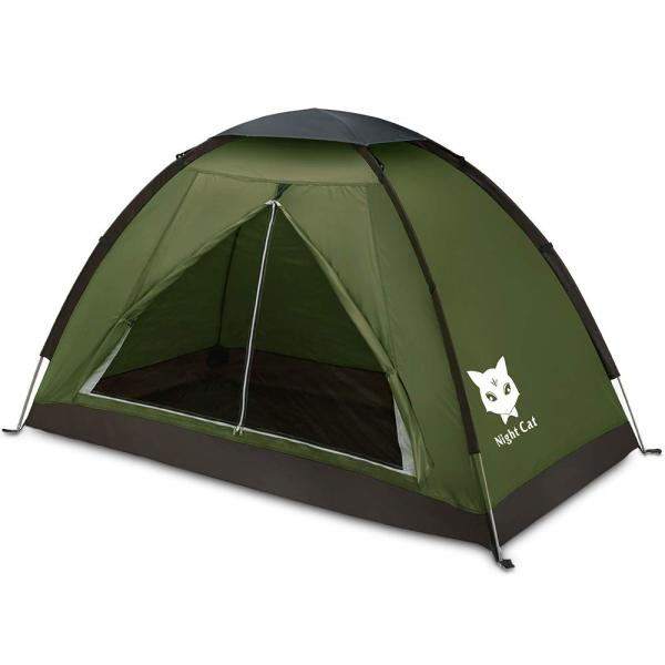 Night Cat ソロキャンプ 1~2人テント 超軽量 ポータブル キャンプ 防水 防災 登山 耐...