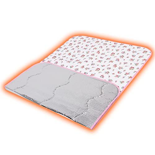 アストロ 保温シート シングルサイズ ホワイト 小花柄 敷き布団や敷きパッドの下に敷くだけで アルミ...