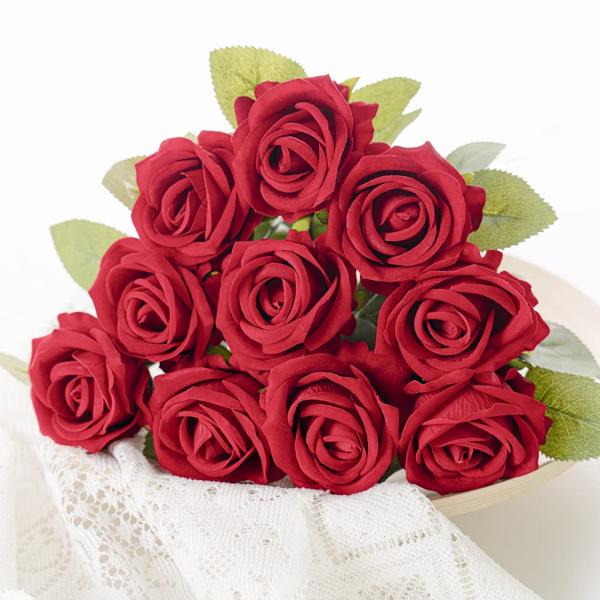 造花 枯れない花 バラ ローズ 薔薇 インテリア造花 フランネル素材で色落ちや変色心配必要がなし 自...