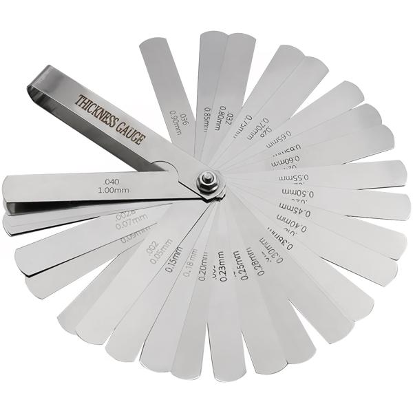 サムコス シックネスゲージ 32枚組 0.02mm〜1mm ステンレス製 シクネスゲージ 隙間ゲージ...