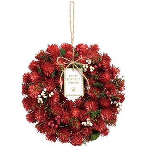 リース 完成品 『SG Wonder zone 完成リース 直径24cm ベリー系レッド 660-0...