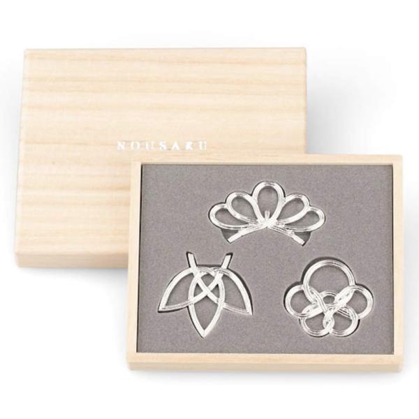 【能作 和紙でラッピング】 箸置 - 松竹梅